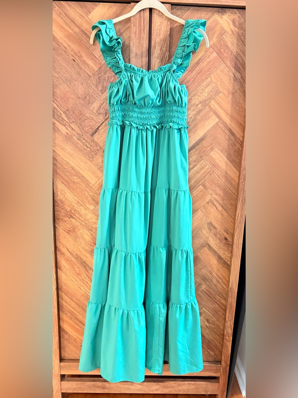 Dance & Marvel Ruffled Strap Tiered Maxi Dress